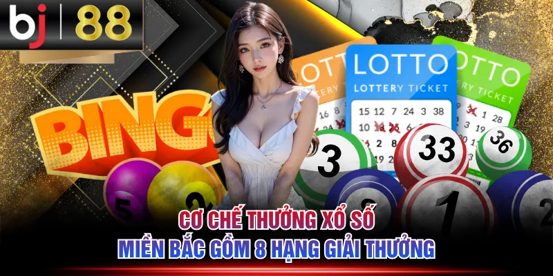 Cơ chế thưởng Xổ số miền Bắc gồm 8 hạng giải thưởng