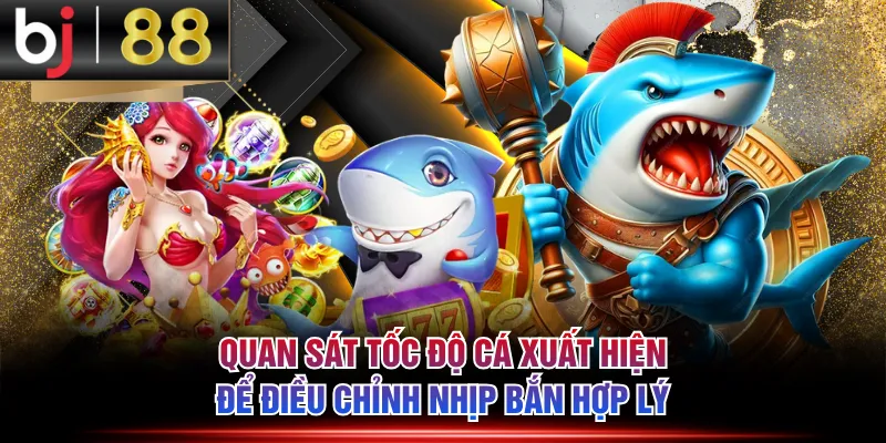 Quan sát tốc độ cá xuất hiện để điều chỉnh nhịp bắn hợp lý